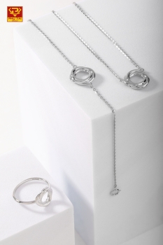 Set trang sức vàng trắng (mã STS 4710)